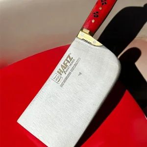 red fiber handle cleaver for meat cutting